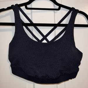 Lululemon Energy Bra. Size 10. Blue with white dots.